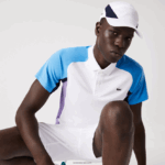 Lacoste פולו טניס פיקה מווסת תרמו DZ4D0D779 לבן כחול כהה סגול 6hu גברים - Image 2