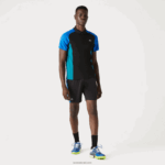 Lacoste פולו טניס פיקה מווסת תרמו DZ4D0D780 כחול שחור ירוק y57 גברים - Image 2