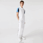 Lacoste פולו טניס פיקה עמיד בריצה בכושר רגיל DZ4D0D556 לבן כחול כהה 5yp גברים - Image 2