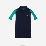 Lacoste פולו טניס פיקה עמיד בריצה בכושר רגיל DZ4D0D557 כחול כהה ירוק לבן yj2 גברים - Image 4