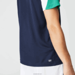 Lacoste פולו טניס פיקה עמיד בריצה בכושר רגיל DZ4D0D557 כחול כהה ירוק לבן yj2 גברים - Image 5