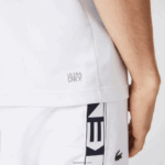 Lacoste פולו טניס פיקה עמיד בריצה בכושר רגיל DZ4D0D556 לבן כחול כהה 5yp גברים - Image 6