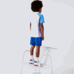Lacoste פולו טניס פרטני רשת בכושר רגיל DZ4D0D3168 לבן כחול כהה סגול 6hu בנים - Image 3