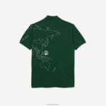 Lacoste פולו כותנה אורגנית מודפסת l.12.12 מקורית DZ4D0D34 ירוק 132 גברים - Image 2