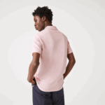 Lacoste פולו כותנה אורגנית מתיחה בהתאמה רגילה DZ4D0D932 ורוד hcq גברים - Image 3