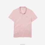 Lacoste פולו כותנה אורגנית מתיחה בהתאמה רגילה DZ4D0D932 ורוד hcq גברים - Image 5
