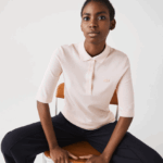 Lacoste פולו כותנה גמיש בגזרה דקיקה DZ4D0D2514 אדי ורוד בהיר נשים
