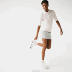 Lacoste פולו כותנה גמיש בגזרה דקיקה DZ4D0D2514 אדי ורוד בהיר נשים - Image 4