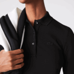 Lacoste פולו כותנה גמיש בגזרה דקיקה DZ4D0D2515 שחור 031 נשים - Image 5