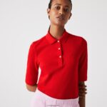 Lacoste פולו כותנה גמיש בגזרה דקיקה DZ4D0D2516 אדום 240 נשים