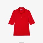 Lacoste פולו כותנה גמיש בגזרה דקיקה DZ4D0D2516 אדום 240 נשים - Image 4