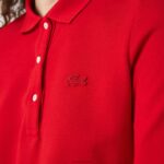 Lacoste פולו כותנה גמיש בגזרה דקיקה DZ4D0D2516 אדום 240 נשים - Image 7