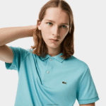 Lacoste פולו כותנה פימה בכושר רגיל DZ4D0D257 turquoise bvg גברים - Image 2