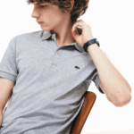 Lacoste פולו כותנה פימה בכושר רגיל DZ4D0D798 chine אפור cca גברים - Image 6