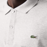 Lacoste פולו כותנה פימה בכושר רגיל DZ4D0D798 chine אפור cca גברים - Image 7