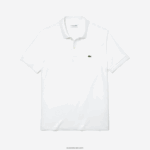 Lacoste פולו כותנה פימה בכושר רגיל DZ4D0D802 לבן 001 גברים - Image 4