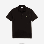 Lacoste פולו כותנה פימה בכושר רגיל DZ4D0D807 שחור 031 גברים - Image 4
