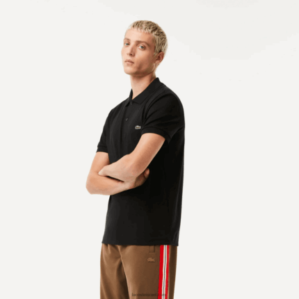 Lacoste פולו כותנה פימה בכושר רגיל DZ4D0D807 שחור 031 גברים