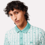 Lacoste פולו מודפס דו-גוני תנועה אקטיבית DZ4D0D5 ירוק בהיר cr5 גברים - Image 2