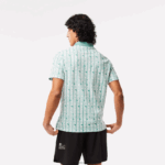 Lacoste פולו מודפס דו-גוני תנועה אקטיבית DZ4D0D5 ירוק בהיר cr5 גברים - Image 3