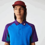 Lacoste פולו מיני-פיק מתיחה בהתאמה רגילה DZ4D0D693 כחול ירוק סגול 7w6 גברים