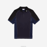 Lacoste פולו מיני-פיק מתיחה בהתאמה רגילה DZ4D0D692 כחול כהה שחור 7w4 גברים