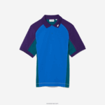 Lacoste פולו מיני-פיק מתיחה בהתאמה רגילה DZ4D0D693 כחול ירוק סגול 7w6 גברים - Image 4
