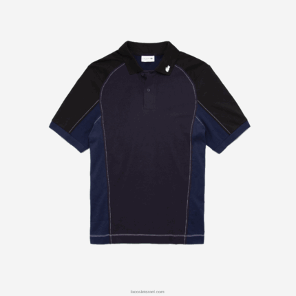 Lacoste פולו מיני-פיק מתיחה בהתאמה רגילה DZ4D0D692 כחול כהה שחור 7w4 גברים