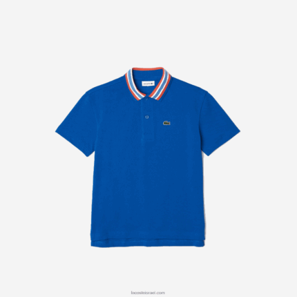 Lacoste פולו ממותג צווארון ניגודי DZ4D0D3033 כחול לבן et6 בנים