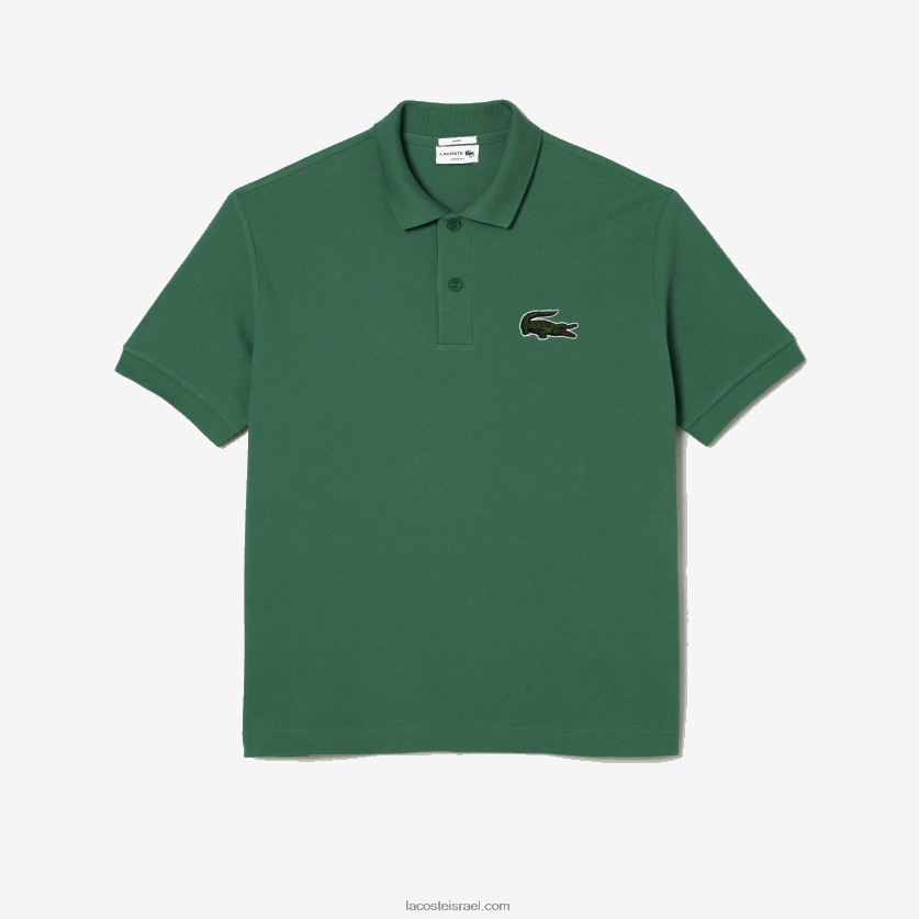 Lacoste פולו מקורי l.12.12 בכושר משוחרר DZ4D0D229 ירוק חאקי kx5 גברים - Image 1