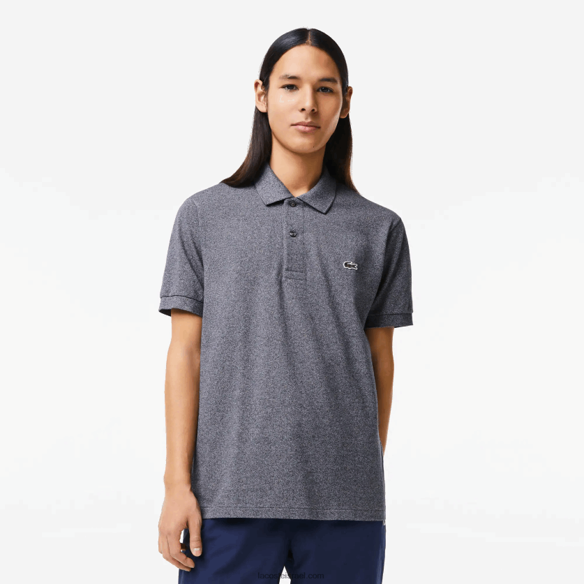 Lacoste פולו מקורי l.12.12 מחודד DZ4D0D126 צ'ין אפור e8g גברים - Image 1