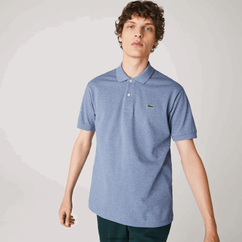 Lacoste פולו מקורי l.12.12 מחודד DZ4D0D128 כחול chine 1gf גברים - Image 2