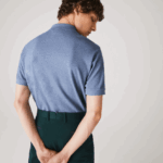 Lacoste פולו מקורי l.12.12 מחודד DZ4D0D128 כחול chine 1gf גברים - Image 3