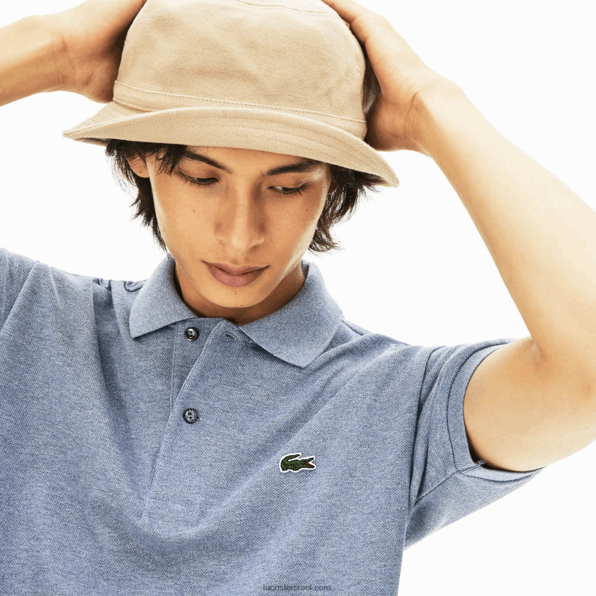 Lacoste פולו מקורי l.12.12 מחודד DZ4D0D128 כחול chine 1gf גברים - Image 4