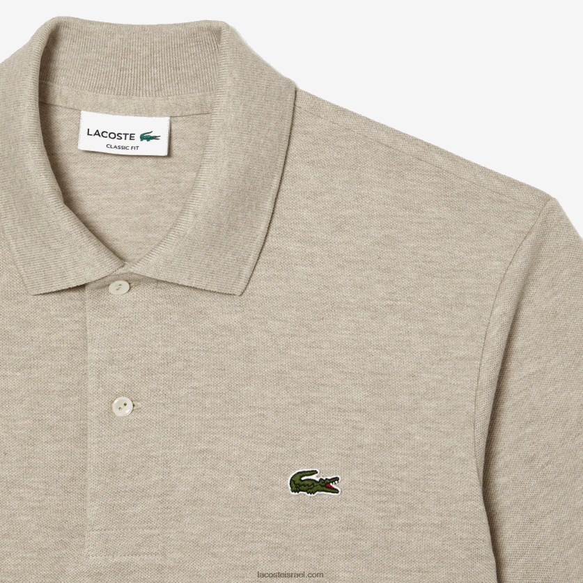Lacoste פולו מקורי l.12.12 מחודד DZ4D0D167 בז' kd4 גברים - Image 4