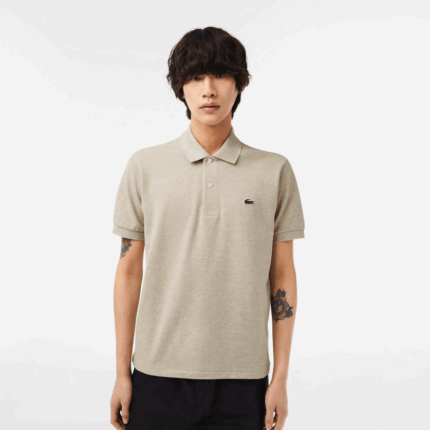Lacoste פולו מקורי l.12.12 מחודד DZ4D0D167 בז' kd4 גברים