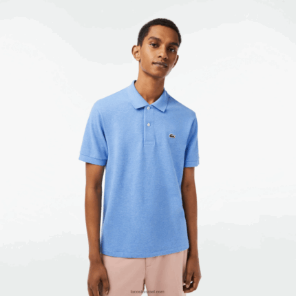 Lacoste פולו מקורי l.12.12 מחודד DZ4D0D185 כחול סין kc9 גברים