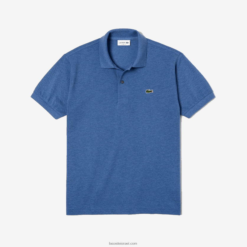 Lacoste פולו מקורי l.12.12 מחודד DZ4D0D865 כחול chine 5ch גברים - Image 4