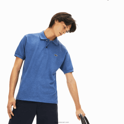 Lacoste פולו מקורי l.12.12 מחודד DZ4D0D865 כחול chine 5ch גברים