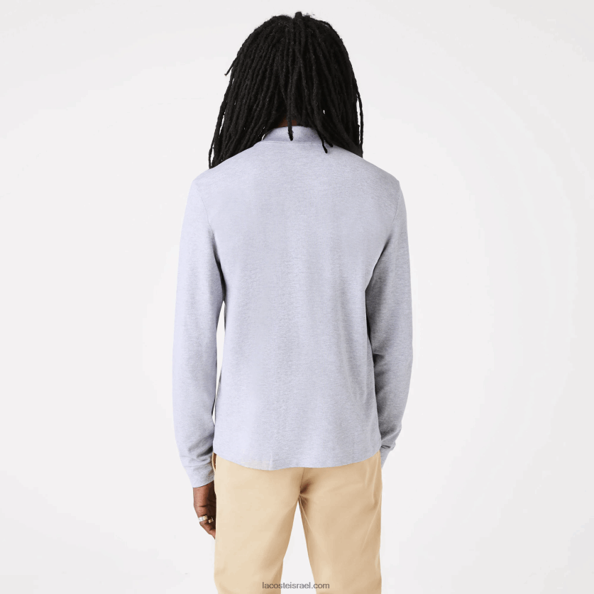 Lacoste פולו מקורי L.12.12 עם שרוול ארוך DZ4D0D787 chine אפור cca גברים - Image 3