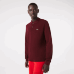 Lacoste פולו מקורי L.12.12 עם שרוול ארוך DZ4D0D788 בורדו sxl גברים