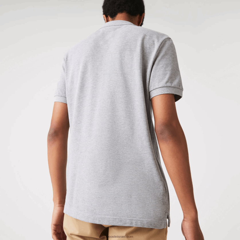 Lacoste פולו מקורי l.12.12 slim fit DZ4D0D1267 אפור chine yrd גברים - Image 3