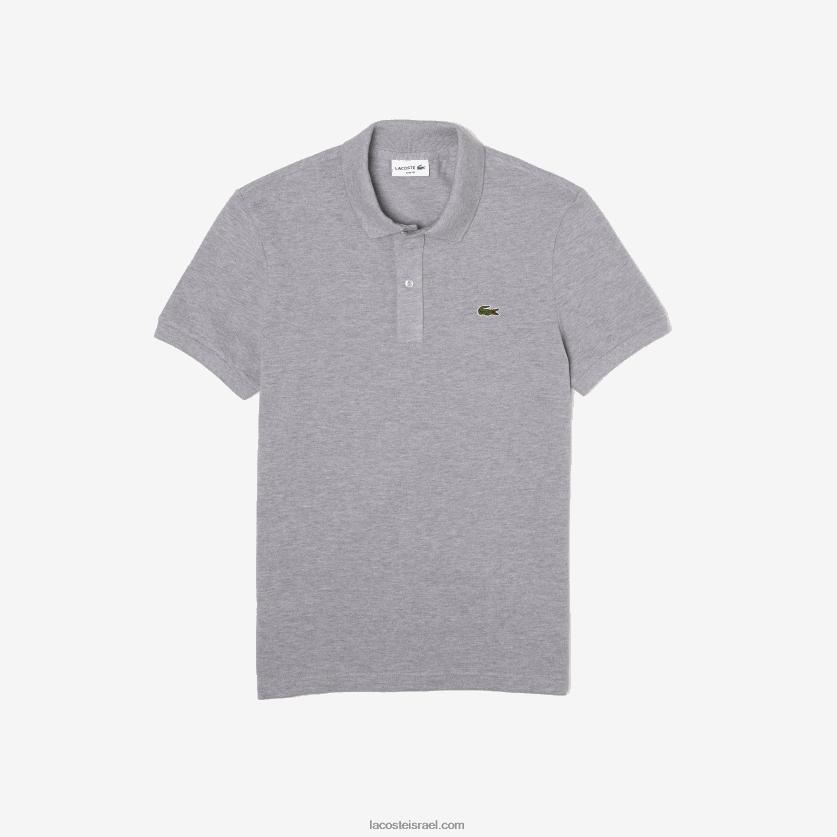 Lacoste פולו מקורי l.12.12 slim fit DZ4D0D1267 אפור chine yrd גברים - Image 5