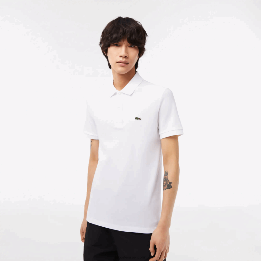 Lacoste פולו מקורי l.12.12 slim fit DZ4D0D158 לבן 001 גברים - Image 1