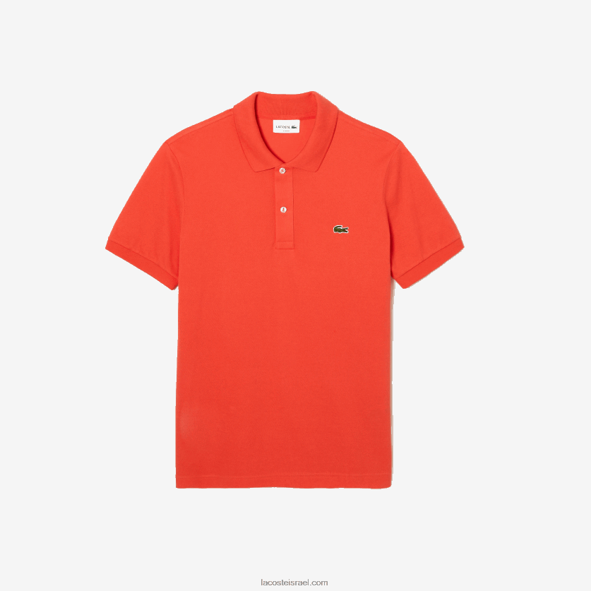 Lacoste פולו מקורי l.12.12 slim fit DZ4D0D200 כתום 02k גברים - Image 3