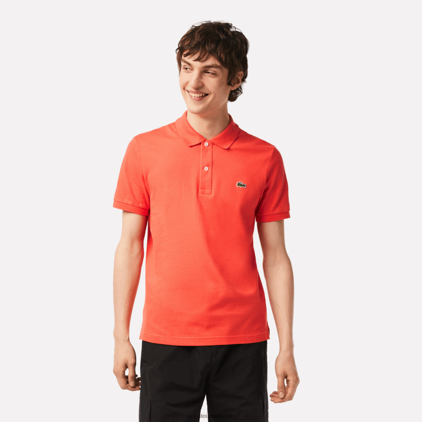 lacoste_d7a4d795d79cd795_d79ed7a7d795d7a8d799_l_12_12_slim_fit_dz4d0d200_d79bd7aad795d79d_02k_d792d791d7a8d799d79d.png Lacoste פולו מקורי l.12.12 slim fit DZ4D0D200 כתום 02k גברים - Image 1