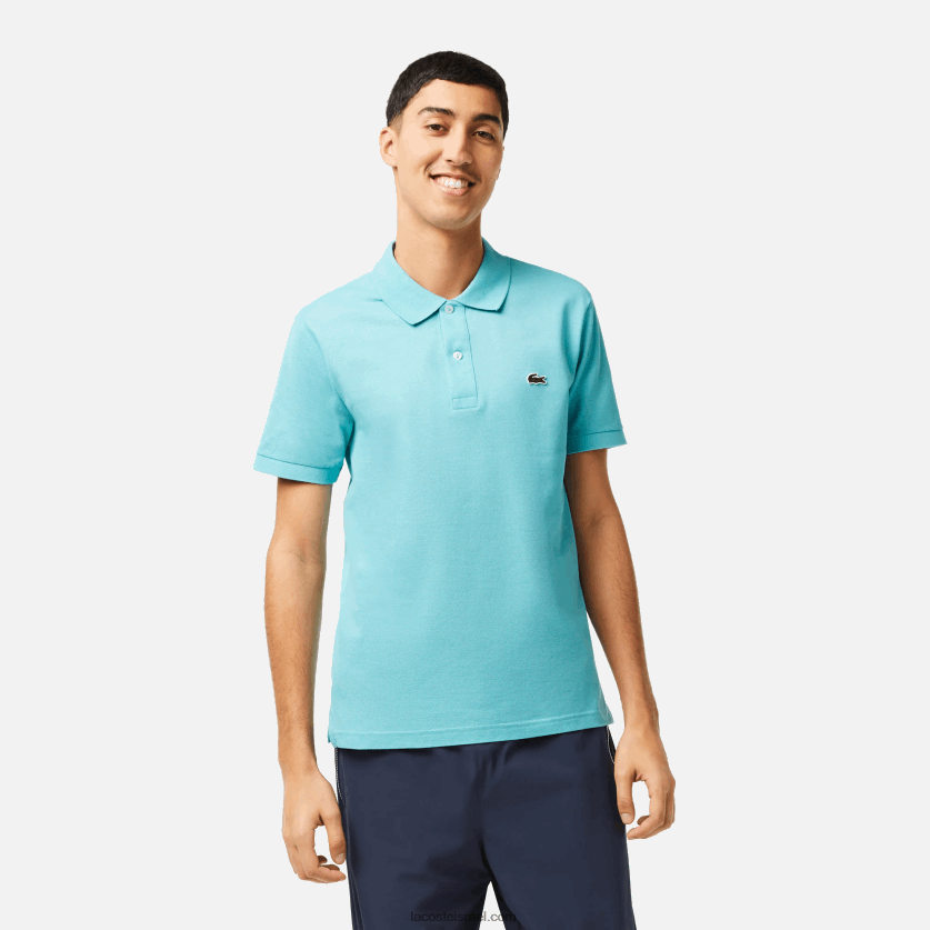 Lacoste פולו מקורי l.12.12 slim fit DZ4D0D201 turquoise bvg גברים - Image 1