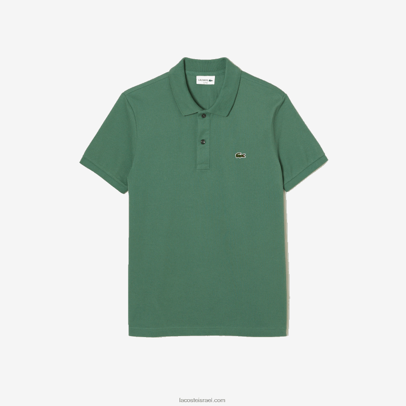 Lacoste פולו מקורי l.12.12 slim fit DZ4D0D202 ירוק חאקי kx5 גברים - Image 3