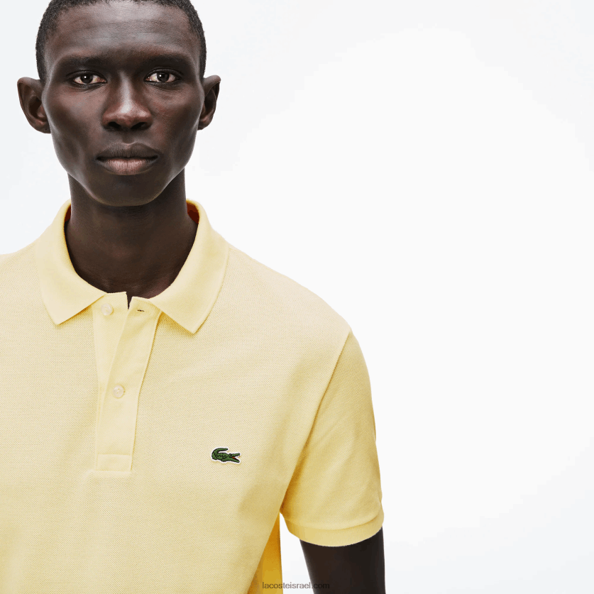 Lacoste פולו מקורי l.12.12 slim fit DZ4D0D220 צהוב 107 גברים - Image 4