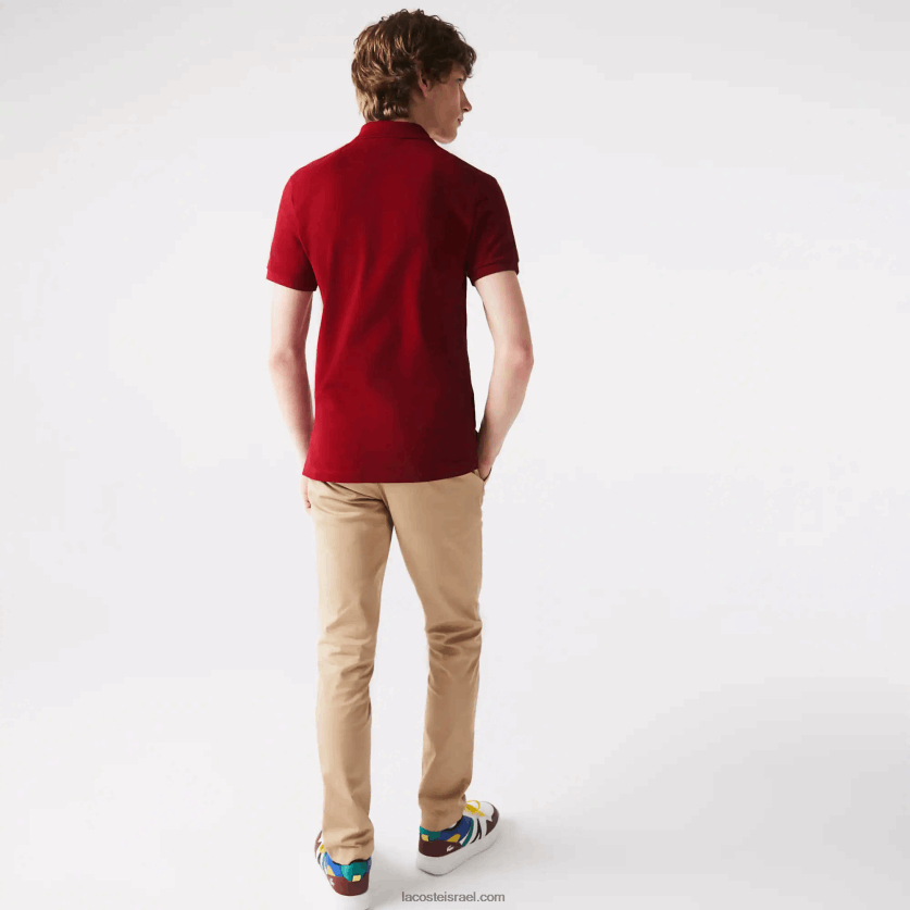 Lacoste פולו מקורי l.12.12 slim fit DZ4D0D655 בורדו 476 גברים - Image 2